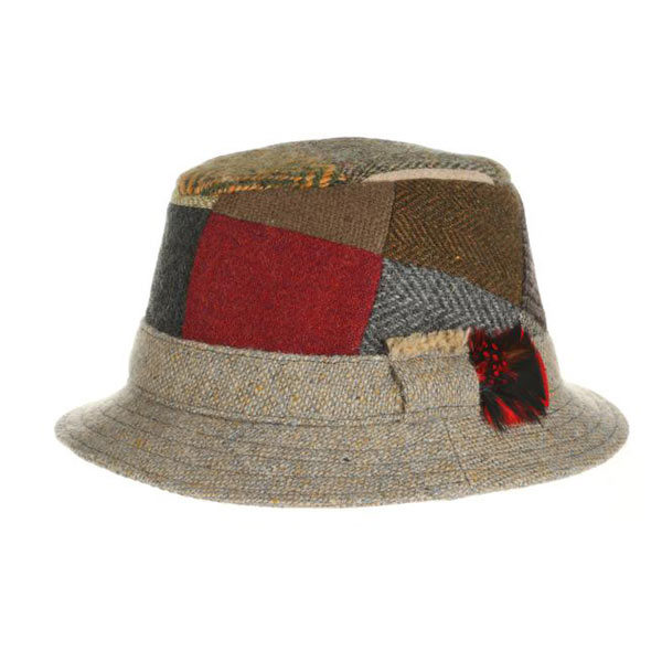 Hanna Hats Dave Patchwork Irish Tweed Hat - Irish Handmade Gifts