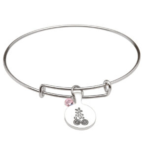 SILVER PLATE OCTOBER ASTROLOGY BANGLE