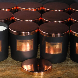 30cl Black Glass Scented Candle Range